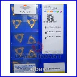 10PCS/New in Box ZCCCT RT16.01W-G60 YBG201 CNC Blade Set