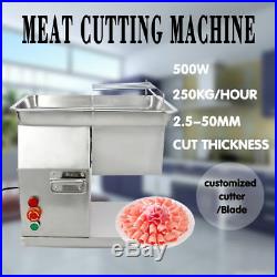110V 250KG Output Meat Cutting Machine Meat Slicer Cutter With 1 Set of Blade