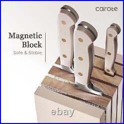 11PCS Knife Set with Block Stainless Steel Razor-Sharp Blade Brown