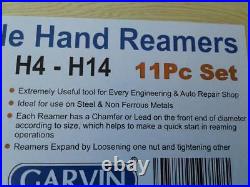 11pcs/set Adjustable Hand Reamers A-K, H4-H14, 15/32 to 1-1/2, HSS 6 blades #515