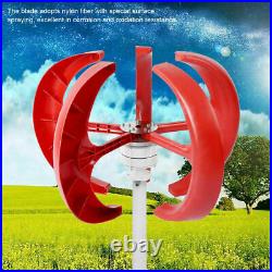 12V 600W 5 Blade Lanterns Wind Turbine Generator Vertical Axis with Controller Set