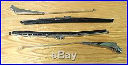 1955 1956 CHEVY WINDSHIELD WIPER ARMS & BLADES Correct Reproduction set of 4