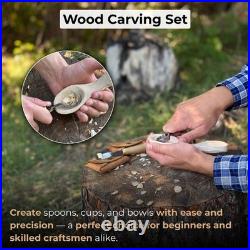 1.18in Blades 2-pieces Hook And Scorp Carving Knife Set 52100 Steel With Sheaths