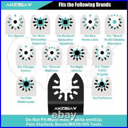 200 PCS Oscillating Tool Blades, Titanium and High Carbon Steel Saw Blades for W