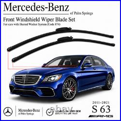 2011-2021 Mercedes-Benz S63 Genuine Front Window Windshield Wiper Blade Set NEW