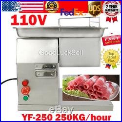 250KG Output Meat Slicer Meat Cutting Machine Cutter with 1 Set of Blade 110V US