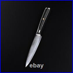 2PCS Kitchen Knife Set Japanese Damascus Steel Chef Knife Sharp Blade Cutlery
