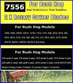 2-Pack 7556 Blades for Bush Hog Rotary Cutter Blades 27 x 3/4 Lawn Mower Blade