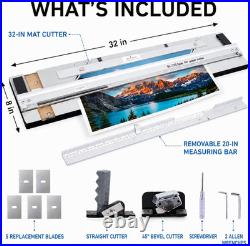 32In Mat Cutter for Framing, with Heavy Duty Precision Straight & 45° Bevel Cutt