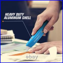 36 Pack Retractable Utility Knives Set Heavy Duty Aluminum & Extra Blades
