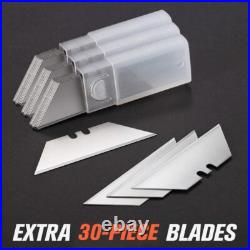 36 Pack Retractable Utility Knives Set Heavy Duty Aluminum & Extra Blades