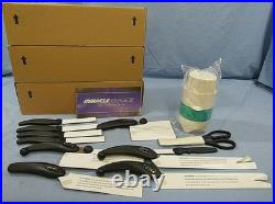 36pc New Miracle Blade III Perfection Series Lot (3) 11pc Knife Sets + Juicers