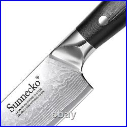 3PCS Damascus Steel Kitchen Knife Chef Slicer Cutlery Meat Cleaver Sashimi Blade