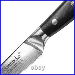 3PCS Kitchen Knife Set Chef Knife Damascus Steel Sharp Blade Utility Paring Tool