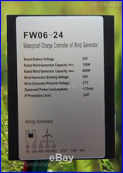 3 SETS of 600With24V Wind Turbine Generator Wind Mill+ WP Controller+ CFRP Blades
