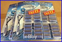 3 sets of SCHICK HYDRO5 1 razor + 17 refill blades From Japan Free Shipping