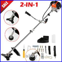 43CC 2/1+18 Inch String Trimmer Gas Powered Weed Eater & Two Detachable Heads /