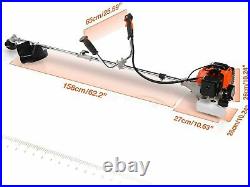 43CC 2/1+18 Inch String Trimmer Gas Powered Weed Eater & Two Detachable Heads /