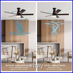44 inch LED Ceiling Fan with Remote Multi-Function Setting 5 Retractable Blades