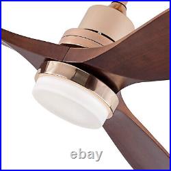 48Inch Fan Pendant Light with Remote 6 Speed Settings Wood Walnut Blades