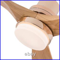 48 Ceiling Fan Light LED Chandelier Timing Fan Lamp 3 Blades & Remote 6 Speed