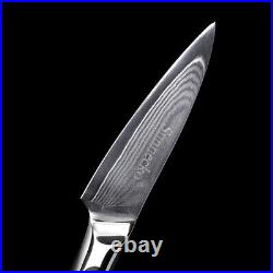4PCS Kitchen Knife Set Damascus Steel Chef's Blade Meat Cleaver Cooking Cutlery