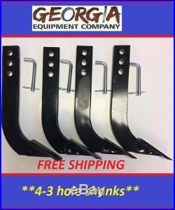 4 Box Blade Ripper Shank Tooth (set Of 4) With Mounting Pins Free Shipping