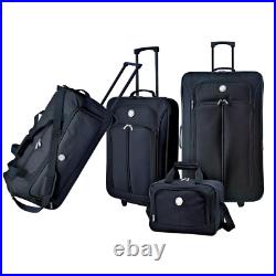 4 Piece Luggage Set Expandable And Carry On With Blade Wheels Rolling Duffel Bag