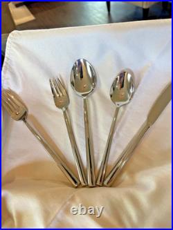 50pc New Cambridge Oona Stainless 18/10 Crate And Barrel Silverware Flatware
