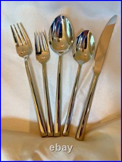 50pc New Cambridge Oona Stainless 18/10 Crate And Barrel Silverware Flatware