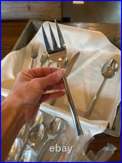 50pc New Cambridge Oona Stainless 18/10 Crate And Barrel Silverware Flatware