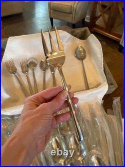 50pc New Cambridge Oona Stainless 18/10 Crate And Barrel Silverware Flatware