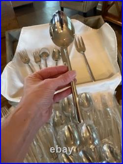 50pc New Cambridge Oona Stainless 18/10 Crate And Barrel Silverware Flatware