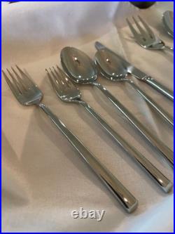 50pc New Cambridge Oona Stainless 18/10 Crate And Barrel Silverware Flatware