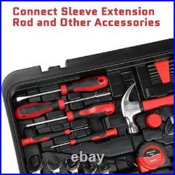 599PCS Mechanics Tool Set Rolling Tool Box with 21V Cordless Drill Repair Kit