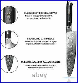5PCS Kitchen Knife Set Meat Slicer Japanese VG10 Damascus Steel Sashimi Blade