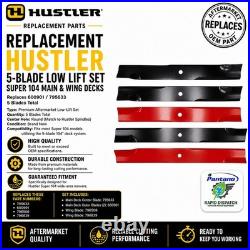 5-Blade Low Lift Set fits Hustler Super 104 Main & Wing Decks 600901 795633