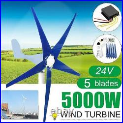 5 Blades 5000W Wind Turbine Generator Set DC 24V W. Power Charge Controller