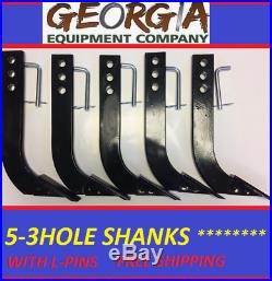 5 Box Blade Ripper Shank Tooth (set Of 5) With Mounting Pins Free Shipping