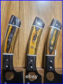 5 Pieces Handmade Forged Carbon Steel Blade Kitchen Knives Set