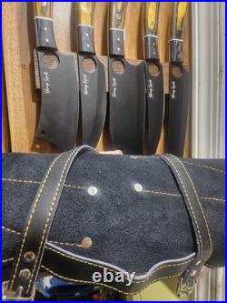 5 Pieces Handmade Forged Carbon Steel Blade Kitchen Knives Set