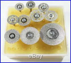 60pc Diamond Burr Bit Cut Off Wheel Saw Blade Grinding Set Rotary Tools