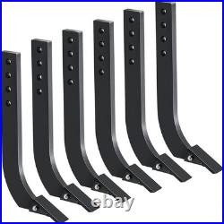 6Pcs 18'' Box Blade Shank Scarifier Shanks Teeth With 4 Holes Box Scraper Shank