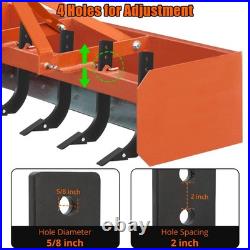 6Pcs 18'' Box Blade Shank Scarifier Shanks Teeth With 4 Holes Box Scraper Shank