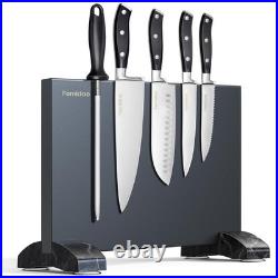 6 Pieces Knife Set with Magnetic Block, Ultra-Sharp High-carbon Steel Kitchen