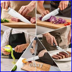 6 Pieces Knife Set with Magnetic Block, Ultra-Sharp High-carbon Steel Kitchen