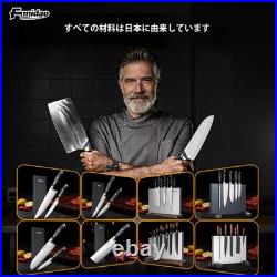 6 Pieces Knife Set with Magnetic Block, Ultra-Sharp High-carbon Steel Kitchen