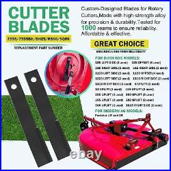 7555 Rotary Cutter Blades 24''x3/4 Lawn Mower Blades For Bush Hog, 2 Blade Set