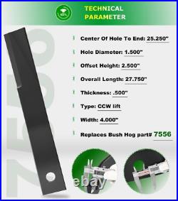 7556 Rotary Cutter Blades 27 x3/4 Lawn Mower Blades For Bush Hog, 2 Blade Set