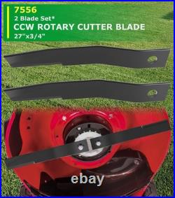 7556 Rotary Cutter Blades 27 x3/4 Lawn Mower Blades For Bush Hog, 2 Blade Set